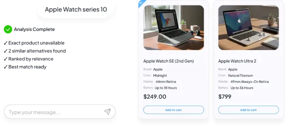 Intelligent product search illustration